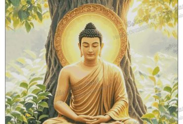 Tranh Thêu Chữ Thập Phật Thích Ca Mâu Ni – Biểu Tượng Của Giác Ngộ và Bình An