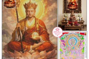 TỔNG HỢP mẫu tranh thêu Địa Tạng Vương Bồ Tát