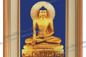 Tranh Phật Thích Ca ngồi thiền thanh tịnh – KT 50*73cm
